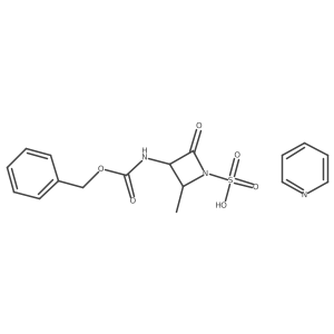 Pyridine (2S,3S)-3-(((benzyloxy)carbonyl)amino)-2-methyl-4-oxoazetidine-1-sulfonate Structure