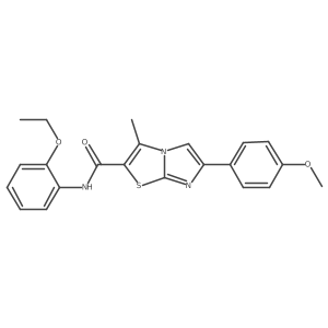 N-(2-ethoxyphenyl)-6-(4-methoxyphenyl)-3-methylimidazo[2,1-b]thiazole-2-carboxamide结构式