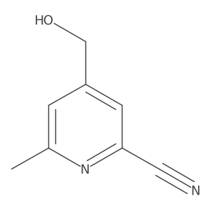 4-(Hydroxymethyl)-6-methylpicolinonitrile Structure