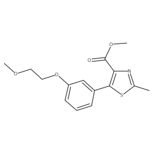 5-[3-(2-Methoxy-ethoxy)-phenyl]-2-methyl-thiazole-4-carboxylic acid methyl ester结构式