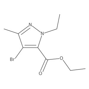 Ethyl 4-bromo-1-ethyl-3-methyl-1H-pyrazole-5-carboxylate Structure
