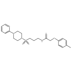 2-(4-fluorophenoxy)-N-(3-((4-(pyridin-2-yl)piperazin-1-yl)sulfonyl)propyl)acetamide结构式