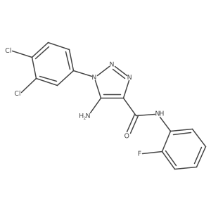 5-amino-1-(3,4-dichlorophenyl)-N-(2-fluorophenyl)-1H-1,2,3-triazole-4-carboxamide Structure