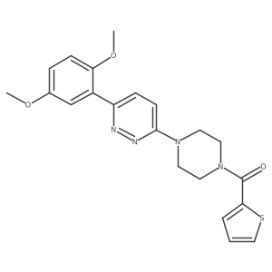 3-(2,5-Dimethoxyphenyl)-6-[4-(thiophene-2-carbonyl)piperazin-1-yl]pyridazine Structure