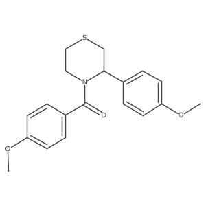 (4-Methoxyphenyl)[3-(4-methoxyphenyl)thiomorpholin-4-yl]methanone结构式