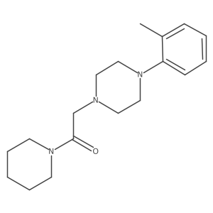 2-[4-(2-Methylphenyl)piperazin-1-yl]-1-(piperidin-1-yl)ethan-1-one结构式