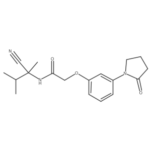 N-(1-cyano-1,2-dimethylpropyl)-2-[3-(2-oxopyrrolidin-1-yl)phenoxy]acetamide结构式