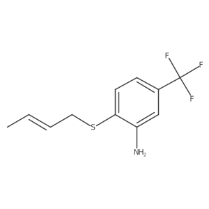 2-(2-Buten-1-ylthio)-5-(trifluoromethyl)benzenamine结构式