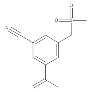 3-(1-Methylethenyl)-5-[(methylsulfonyl)methyl]benzonitrile结构式