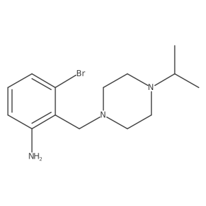 3-Bromo-2-{[4-(propan-2-yl)piperazin-1-yl]methyl}aniline结构式