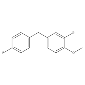 2-Bromo-4-(4-fluoro-benzyl)-1-methoxy-benzene Structure