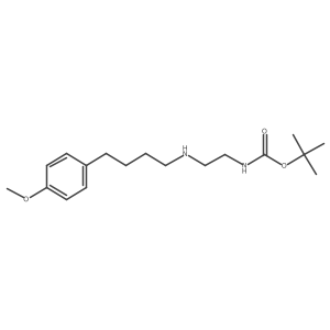 {2-[4-(4-Methoxy-phenyl)-butylamino]-ethyl}-carbamic acid tert-butyl ester Structure