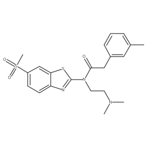N-[2-(Dimethylamino)ethyl]-3-methyl-N-[6-(methylsulfonyl)-2-benzothiazolyl]benzeneacetamide Structure
