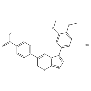 3-(3,4-dimethoxyphenyl)-6-(4-nitrophenyl)-7H-[1,2,4]triazolo[3,4-b][1,3,4]thiadiazine hydrobromide Structure