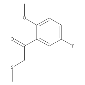1-(5-Fluoro-2-methoxyphenyl)-2-(methylthio)ethan-1-one Structure
