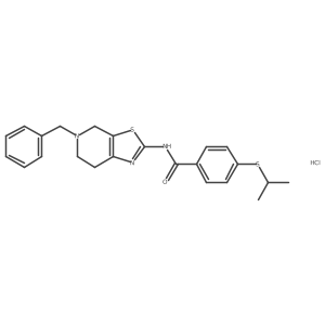 N-(5-benzyl-4,5,6,7-tetrahydrothiazolo[5,4-c]pyridin-2-yl)-4-(isopropylthio)benzamide hydrochloride Structure