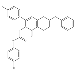 2-[7-benzyl-2-(4-methylphenyl)-4-oxo-3H,4H,5H,6H,7H,8H-pyrido[3,4-d]pyrimidin-3-yl]-N-(4-chlorophenyl)acetamide Structure