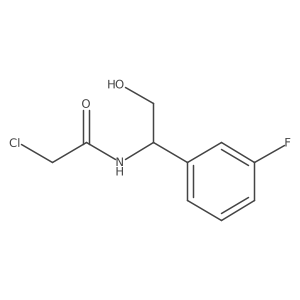 2-chloro-N-(1-(3-fluorophenyl)-2-hydroxyethyl)acetamide Structure