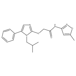2-((1-isobutyl-5-phenyl-1H-imidazol-2-yl)thio)-N-(5-methylisoxazol-3-yl)acetamide Structure