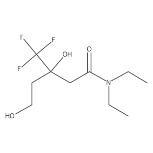 (3S)-N,N-diethyl-3,5-dihydroxy-3-(trifluoromethyl)pentanamide结构式