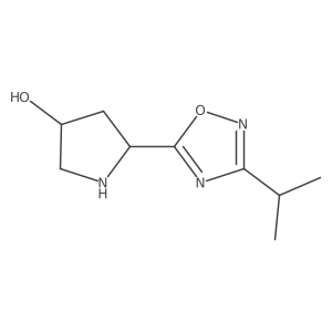 (3R,5S)-5-(3-isopropyl-1,2,4-oxadiazol-5-yl)pyrrolidin-3-ol Structure