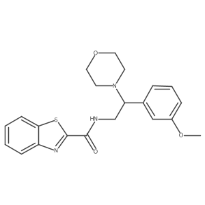 N-(2-(3-methoxyphenyl)-2-morpholinoethyl)benzo[d]thiazole-2-carboxamide结构式