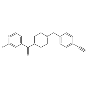 4-{[4-(2-Fluoropyridine-4-carbonyl)piperazin-1-yl]methyl}benzonitrile Structure