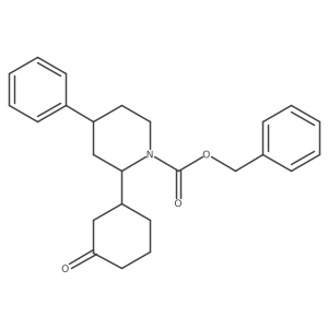 Benzyl 2-(3-oxocyclohexyl)-4-phenylpiperidine-1-carboxylate结构式