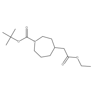 Tert-butyl 4-((ethoxycarbonyl)methyl)azepane-1-carboxylate结构式