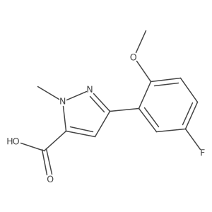 3-(5-fluoro-2-methoxyphenyl)-1-methyl-1H-pyrazole-5-carboxylic acid Structure