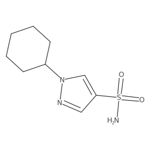 1-cyclohexyl-1H-pyrazole-4-sulfonamide结构式