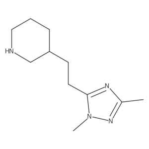 3-(2-(1,3-Dimethyl-1h-1,2,4-triazol-5-yl)ethyl)piperidine结构式