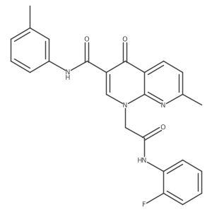 1-{[(2-fluorophenyl)carbamoyl]methyl}-7-methyl-N-(3-methylphenyl)-4-oxo-1,4-dihydro-1,8-naphthyridine-3-carboxamide Structure