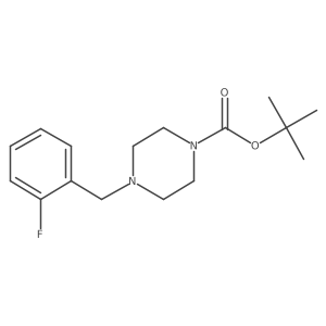 Tert-butyl 4-(2-fluorobenzyl)piperazine-1-carboxylate结构式