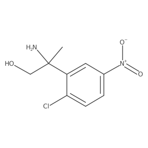 2-Amino-2-(2-chloro-5-nitrophenyl)propan-1-ol结构式