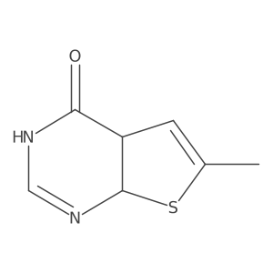6-methyl-4a,7a-dihydrothieno[2,3-d]pyrimidin-4(3H)-one结构式