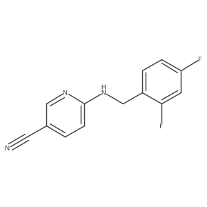 6-[(2,4-Difluorophenyl)methylamino]pyridine-3-carbonitrile Structure