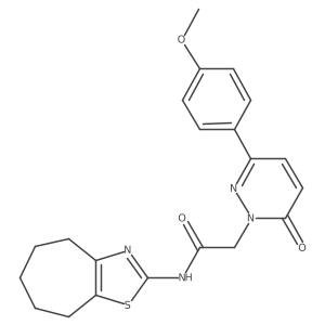 N-[(2Z)-3,4,5,6,7,8-hexahydro-2H-cyclohepta[d][1,3]thiazol-2-ylidene]-2-[3-(4-methoxyphenyl)-6-oxopyridazin-1(6H)-yl]acetamide Structure