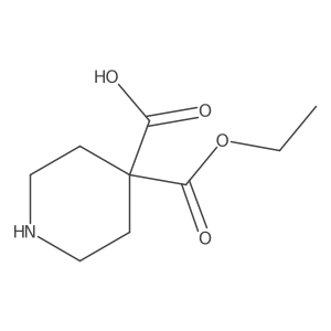 4-Ethoxycarbonylpiperidine-4-carboxylic acid Structure