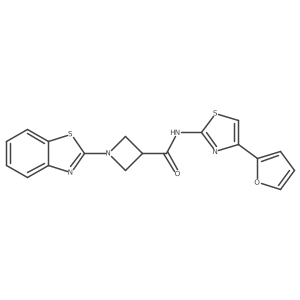 1-(benzo[d]thiazol-2-yl)-N-(4-(furan-2-yl)thiazol-2-yl)azetidine-3-carboxamide Structure