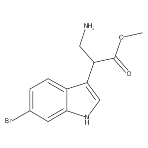 Methyl (S)-3-amino-2-(6-bromo-1H-indol-3-yl)propanoate结构式