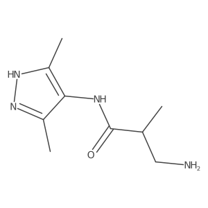 3-amino-N-(3,5-dimethyl-1H-pyrazol-4-yl)-2-methylpropanamide Structure