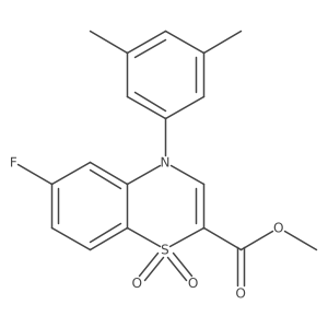 methyl 4-(3,5-dimethylphenyl)-6-fluoro-4H-1,4-benzothiazine-2-carboxylate 1,1-dioxide结构式