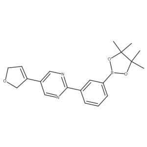 5-(2,5-Dihydrofuran-3-yl)-2-[3-(4,4,5,5-tetramethyl-1,3,2-dioxaborolan-2-yl)phenyl]pyrimidine Structure