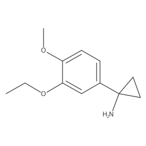 1-(3-Ethoxy-4-methoxyphenyl)cyclopropan-1-amine Structure