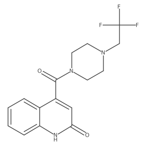 4-[4-(2,2,2-Trifluoroethyl)piperazine-1-carbonyl]quinolin-2-ol Structure