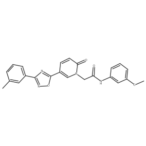 N-(3-methoxyphenyl)-2-{5-[3-(3-methylphenyl)-1,2,4-oxadiazol-5-yl]-2-oxopyridin-1(2H)-yl}acetamide结构式