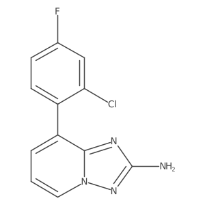 8-(2-Chloro-4-fluorophenyl)-[1,2,4]triazolo[1,5-a]pyridin-2-amine结构式