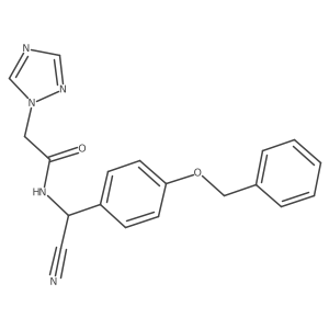 N-{[4-(benzyloxy)phenyl](cyano)methyl}-2-(1H-1,2,4-triazol-1-yl)acetamide Structure