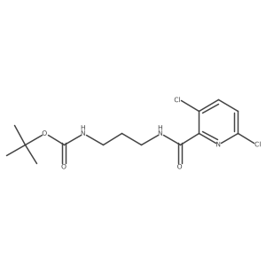 tert-butyl N-{3-[(3,6-dichloropyridin-2-yl)formamido]propyl}carbamate结构式